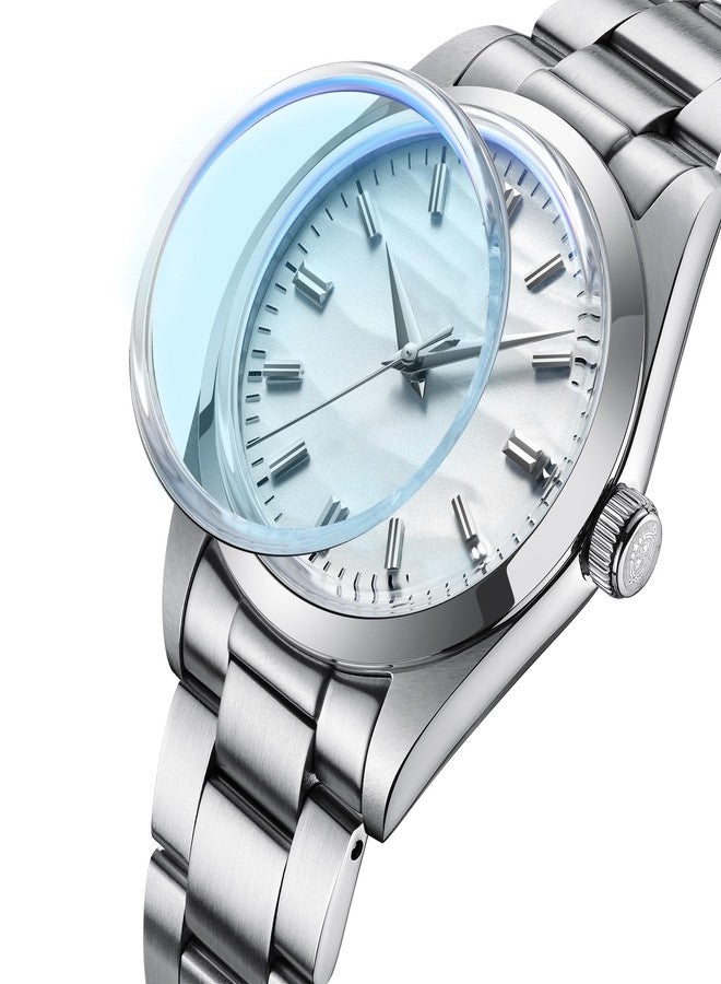 ADDIESDIVE Watches for Men Quartz Analog 100M Waterproof Men's Fashion Stainless Steel Watches AD2030 Without Logo, white3steel - Image 3