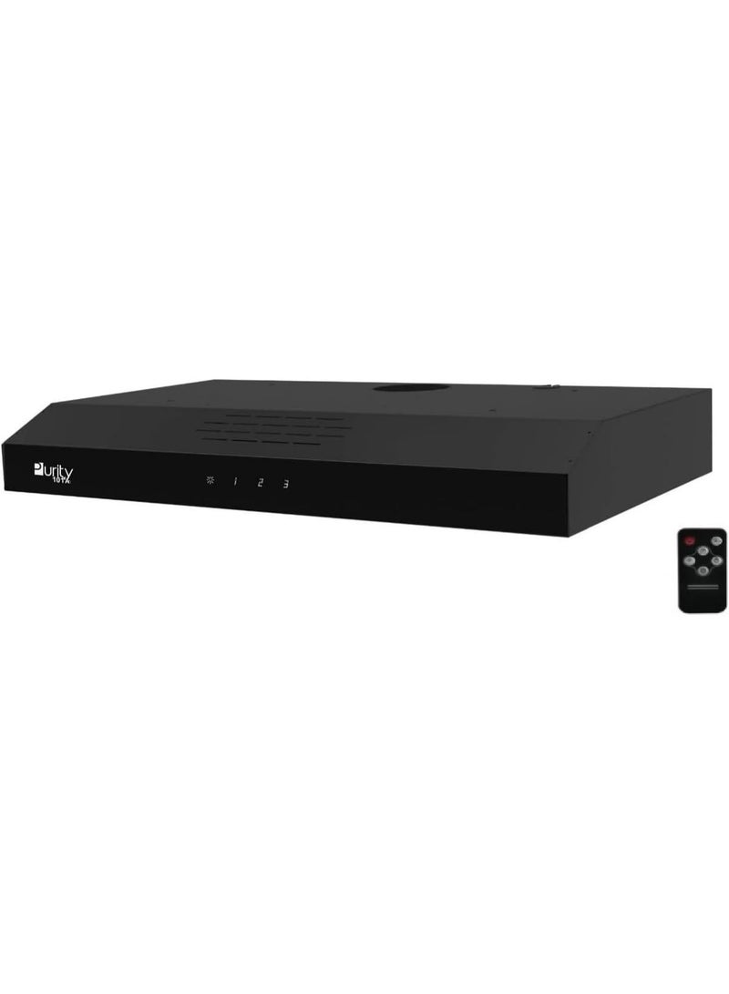 بيورتي شفاط  بيورتي PTSLIM PLUS BL 90 إضاءة ليد - قوة شفط 450 م3/ساعة (أسود) مع ريموت  - Image 1