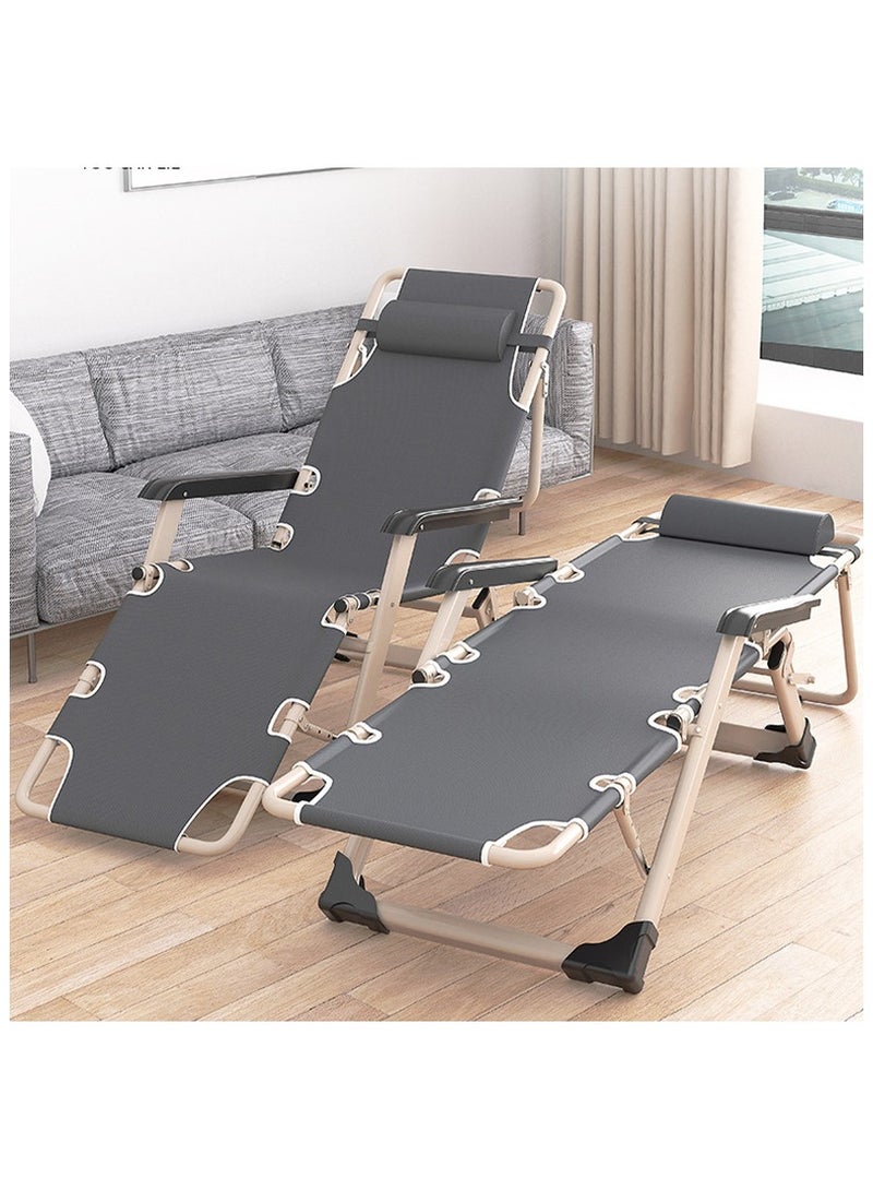 عام سرير قابل للطي متعدد الوظائف للترفيه في الهواء الطلق، سرير استراحة الغداء في المكتب، كرسي قابل للطي محمول - Image 1