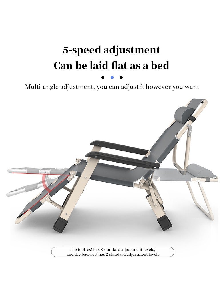 عام سرير قابل للطي متعدد الوظائف للترفيه في الهواء الطلق، سرير استراحة الغداء في المكتب، كرسي قابل للطي محمول - Image 4