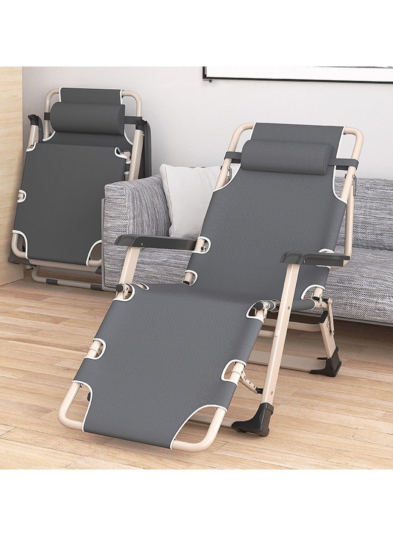 عام سرير قابل للطي متعدد الوظائف للترفيه في الهواء الطلق، سرير استراحة الغداء في المكتب، كرسي قابل للطي محمول - Image 2
