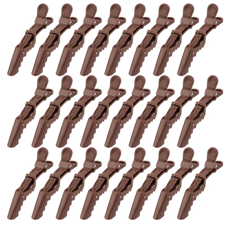 Ondder 24 Pack Alligator Hair Clips, Professional Clips for Hair Sectioning, Hair Styling Accessories for Women Men Girls Teensï¼ŒCoffee - Image 1