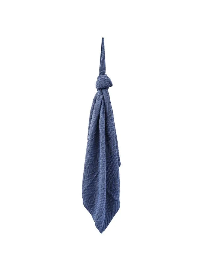 Luna & Lily Baby Blue Organic Knitted Shawl 80 x 110 cm