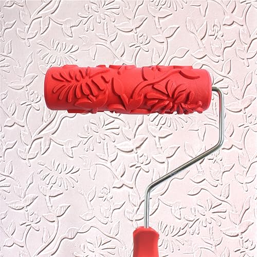 Nichiyo 7'' Texture Roller DIY Decorative Art Pattern Paint Roller Rubber Roller for Walls, Furnitures and Floors Decoration(EG288T) - Image 1