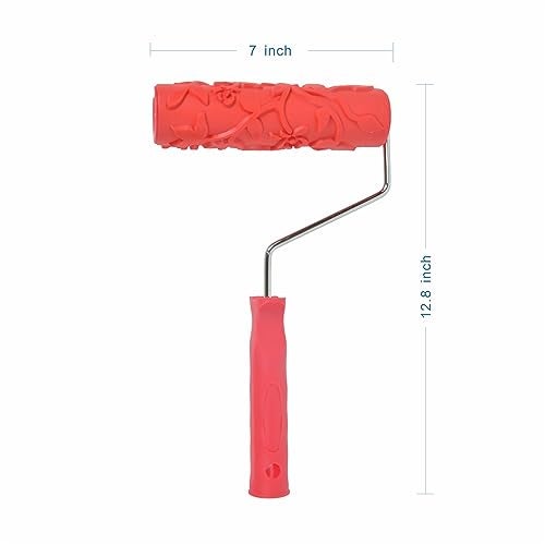 Nichiyo 7'' Texture Roller DIY Decorative Art Pattern Paint Roller Rubber Roller for Walls, Furnitures and Floors Decoration(EG288T) - Image 3