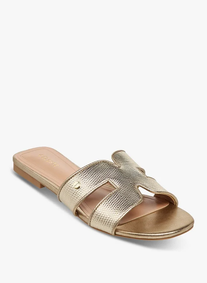 Celeste Women's Textured Slip-On Flat Sandals