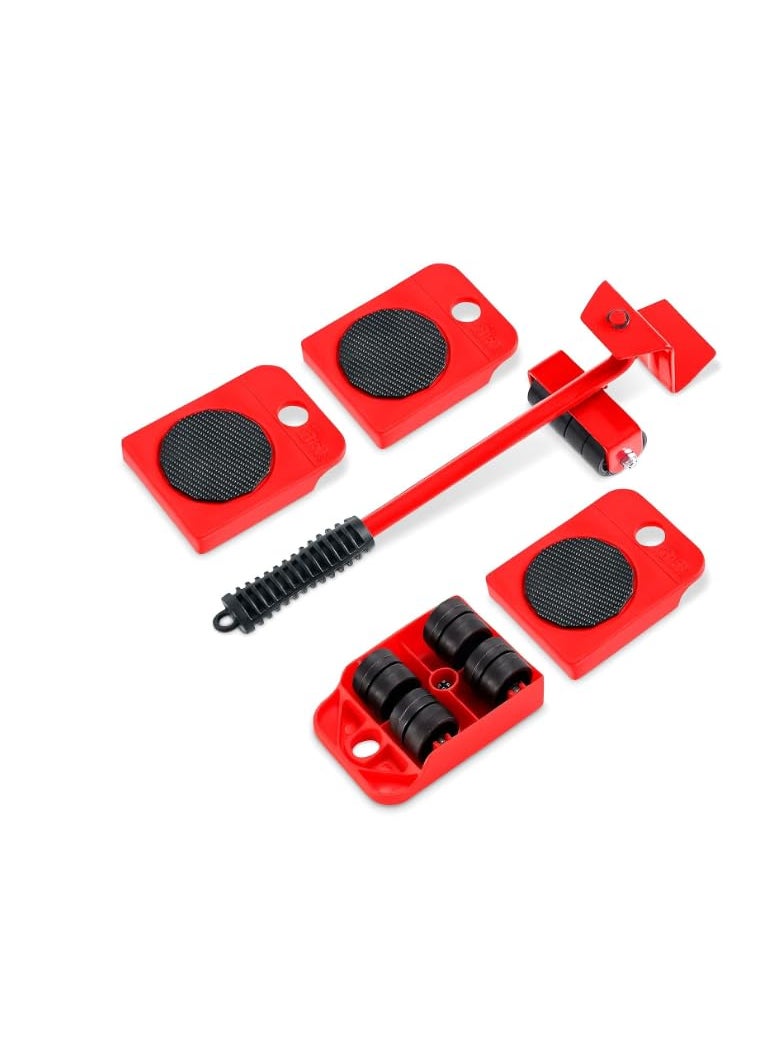 ONEFLESH ONEFLESH Unique Gadgets Furniture Lifter Mover Tool Set Heavy Duty 150kg Capacity 360 Rotation 4 Pads Wheels for Furniture Moving  - Image 1