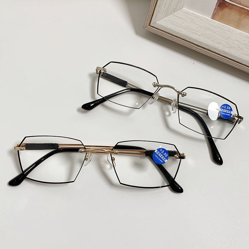 Anti-Blue Light New Style Frameless Paint Internet Popular Fashionable Style For Middle-Aged And Elderly Men'S Senile Sight High-Definition Senile Goggles - Image 3