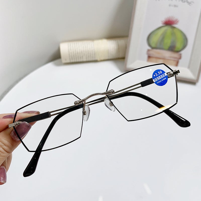Anti-Blue Light New Style Frameless Paint Internet Popular Fashionable Style For Middle-Aged And Elderly Men'S Senile Sight High-Definition Senile Goggles - Image 5