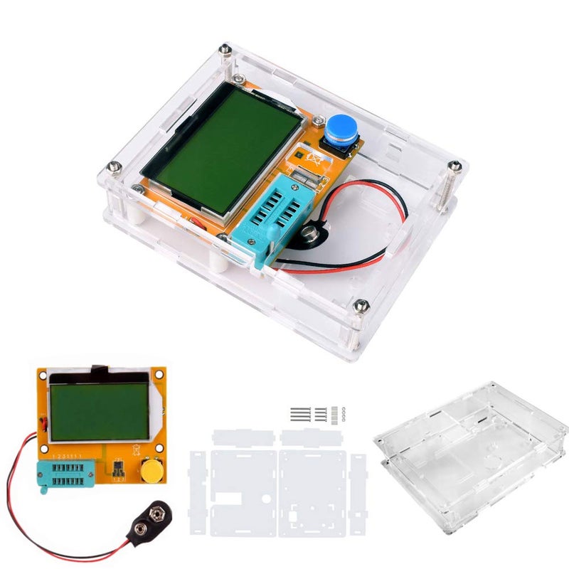 AiTrip LCR-T4 Mega328 Digital Transistor Tester Resistance Capacitance Diode Triode Capacitance Resistance ESR Meter MOS PNP NPN LCR with Case - Image 1