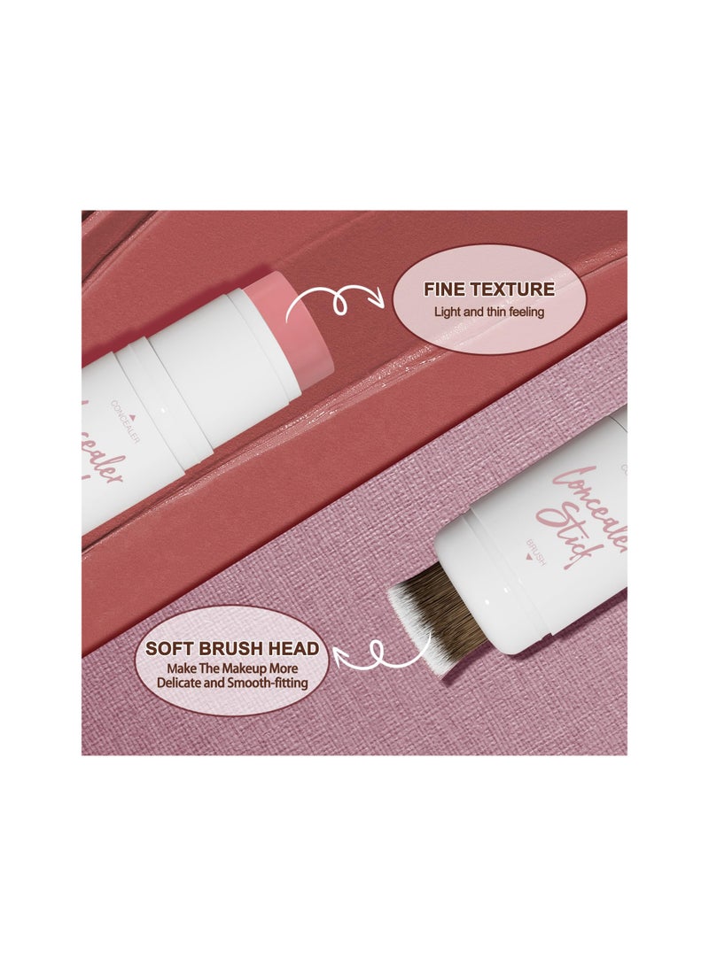 SYOSI مجموعة مكياج عصا كونتور كريمة 3 قطع، درجات مع عصا هايلايتر، عصا بلاشر وعصا كونتور برونزر لتفتيح، تحديد الخدين، غير دهنية، مقاومة للماء وتأثير طويل الأمد (#02،06،09) - Image 3