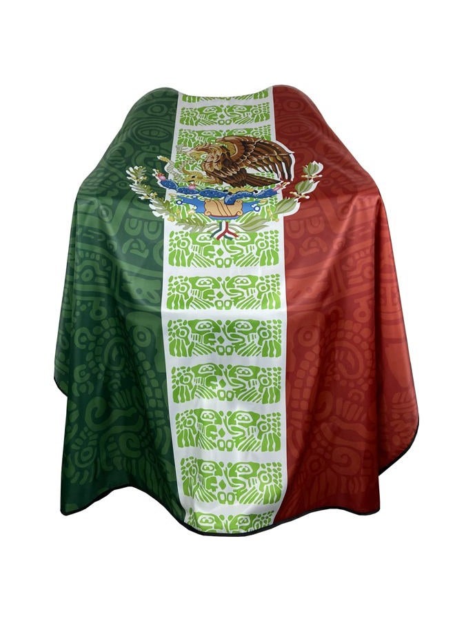 CapeshionPro Barber Capes for Men Hair Cutting Capes Salon Stylist Capes with Snaps Waterproof Professional Large Barber Hairdresser Gown Cape- 63”× 56”(MEXICO FLAG) - Image 1