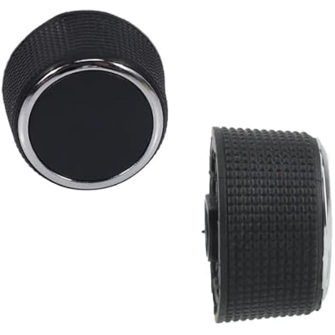 Bukela 2Pcs Car Radio Audio Control Knobs 3D Anti Slip Dial Tuner Volume Knob Replacement Plastic Plug In Buttons Compatible With Cadillac Chevrolet Gmc - Image 4