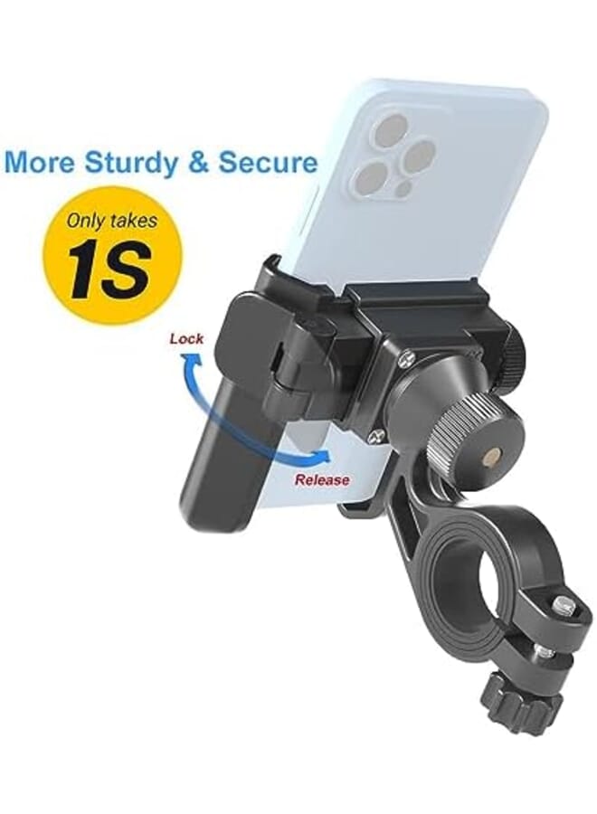 Excefore Bike Phone Mount Holder Scooter Phone Mount 360 Rotatable Handlebar Phone Holder Adjustable Bicycle Motorcycle Scooter Handlebar Phone Clip Accessories For 3.5 Inch 7.0 Inch Smartphone - Image 3