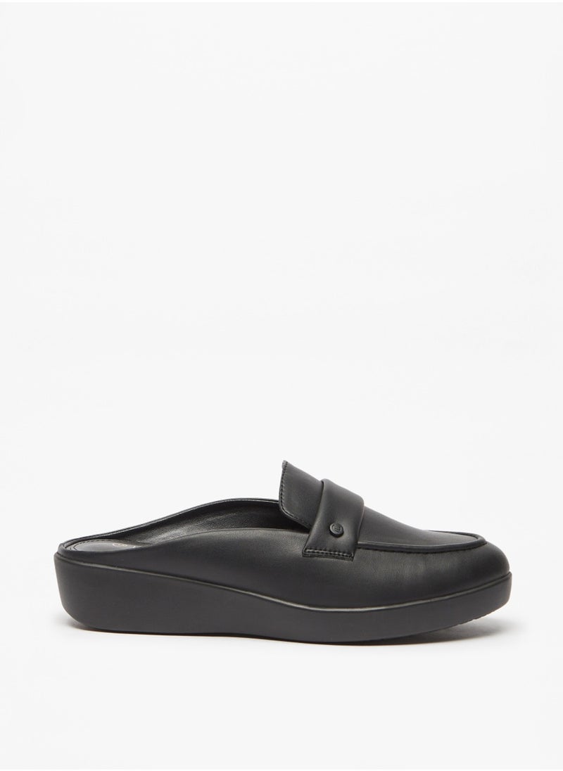 Le Confort - Womens Solid Slip On Mules With Flatform Heels - Image 1