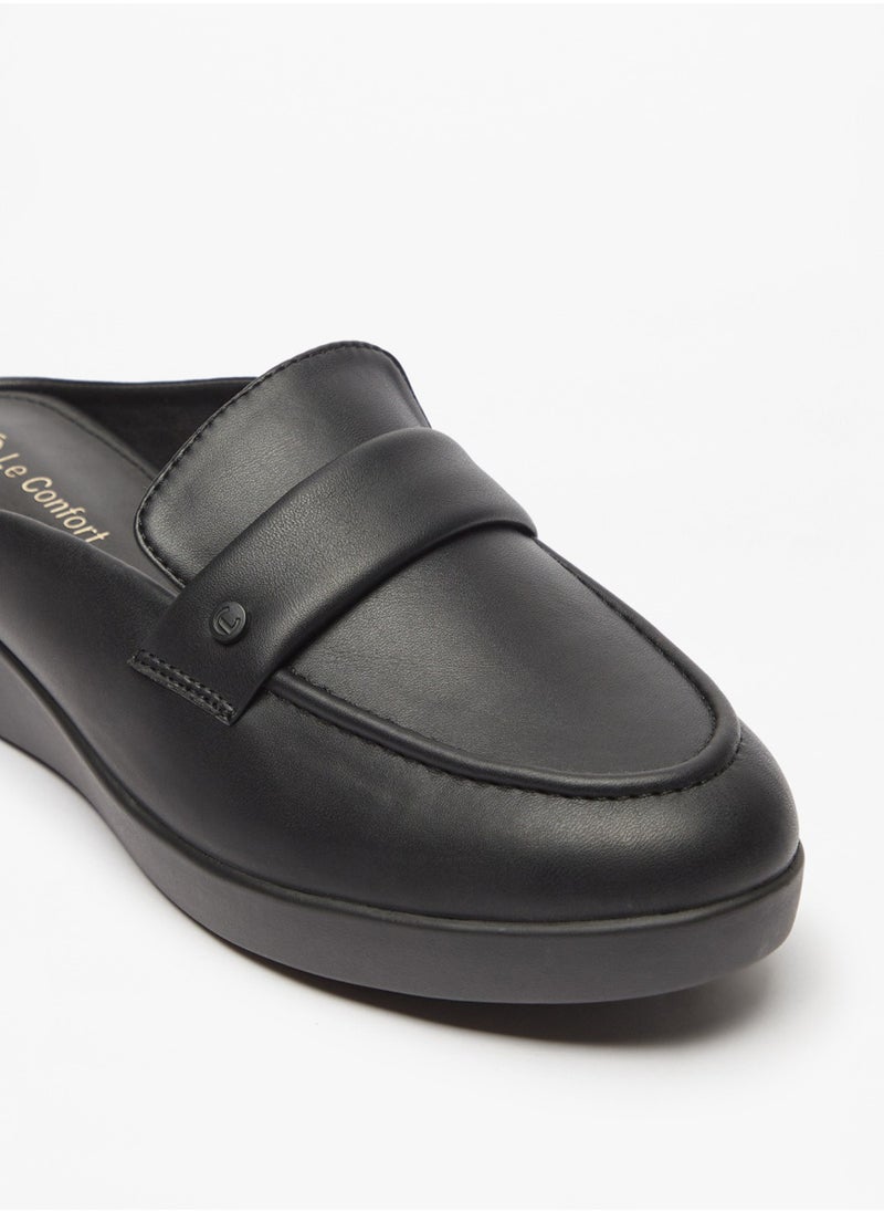 Le Confort - Womens Solid Slip On Mules With Flatform Heels - Image 1