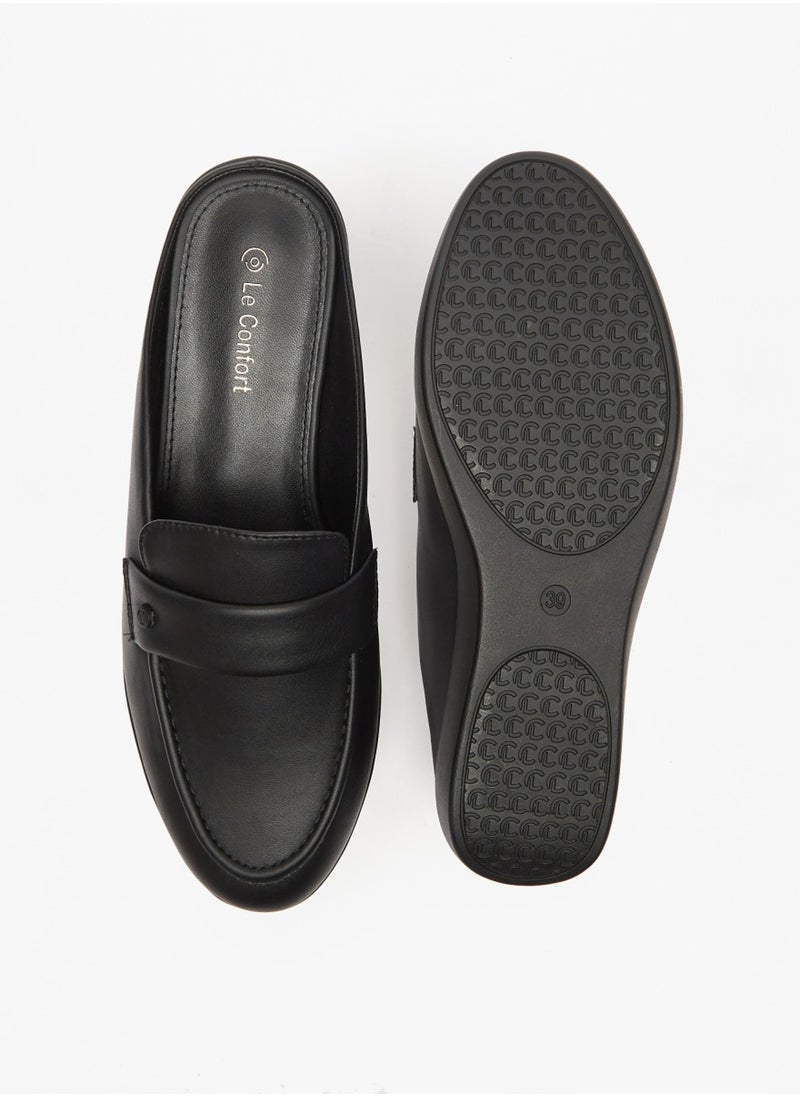 Le Confort - Womens Solid Slip On Mules With Flatform Heels - Image 1