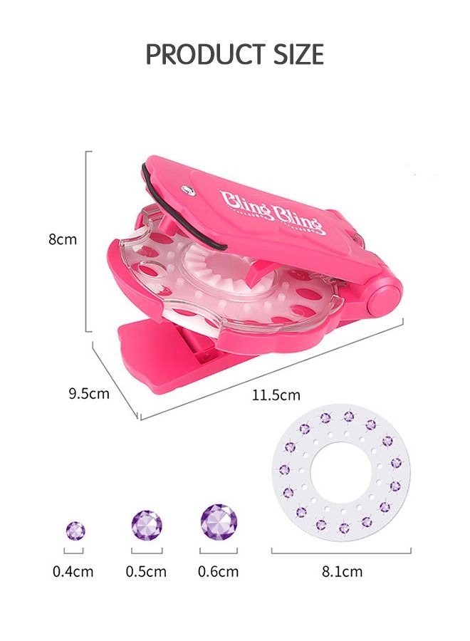 GROIC Hair Decorative Set, Dressing Toy，Girls Stick Drill Toy with Rhinestones, Bling Makeup Toy, Comes 180 Sparkling Gems  - Image 5