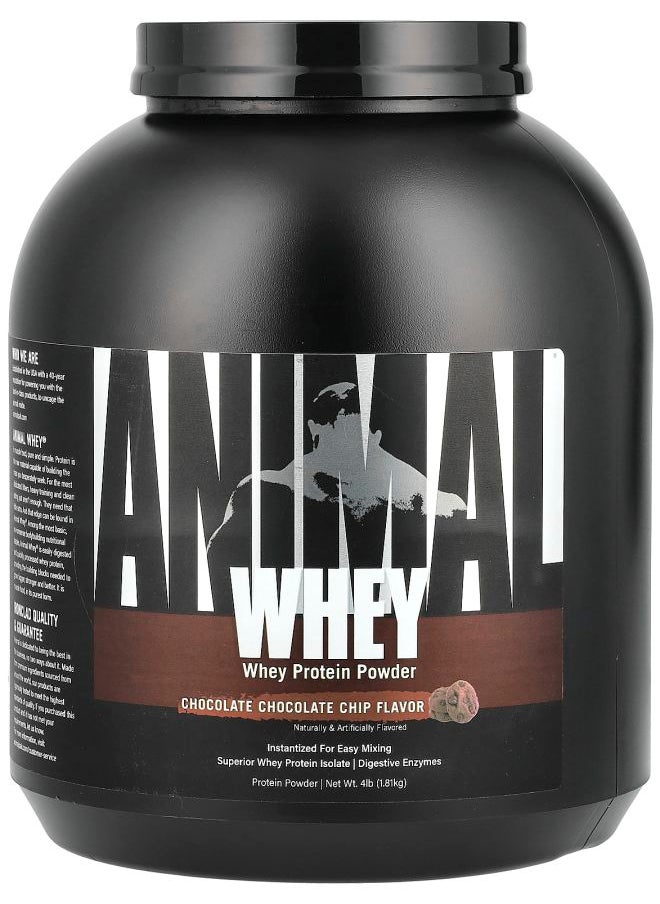 ANIMAL Isolate Loaded Whey Protein Powder Chocolate Chocolate Chip 4 lb (1.81 kg) 