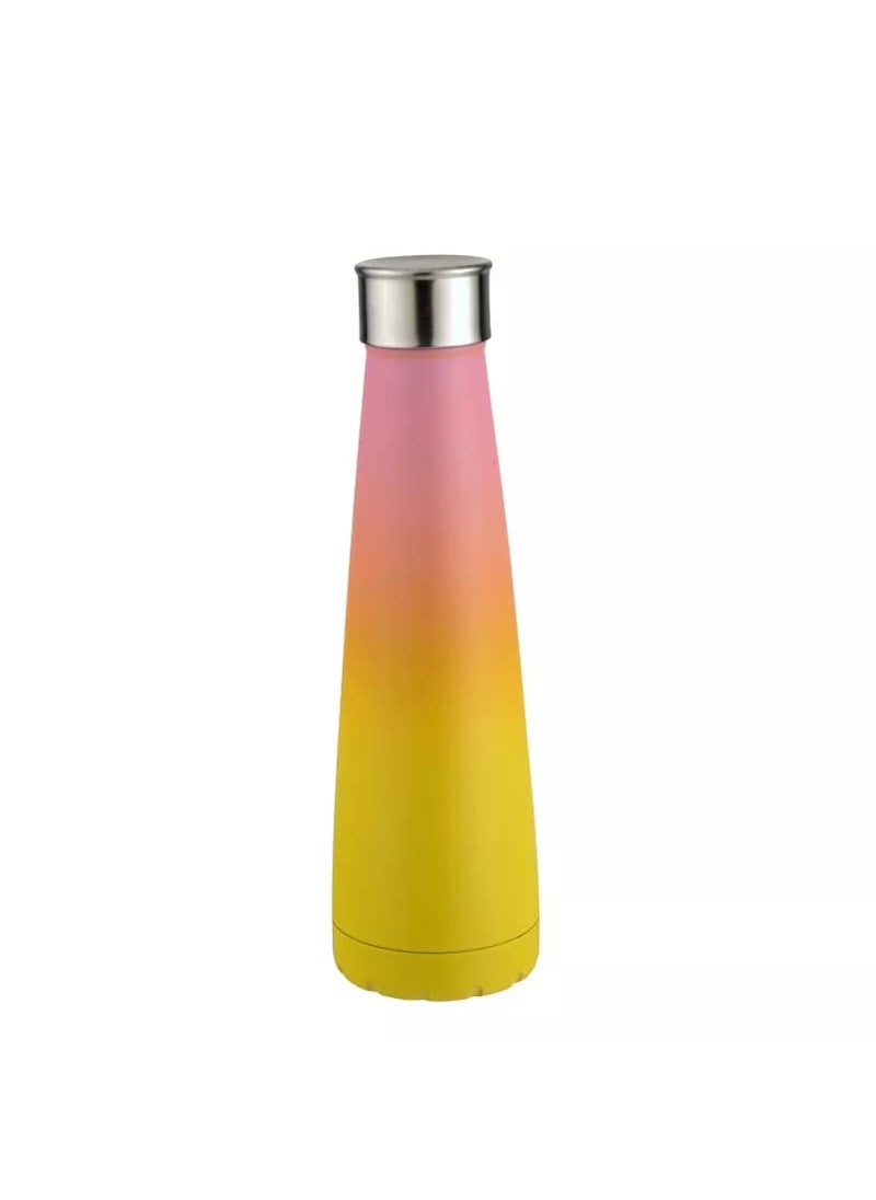 STAR WORK - STAR WORK Flowers Stainless Steel Vacuum Insulated Water Bottle Flask Thermal Sports Chilly 500ML Double Wall Coke Direct Drinking Cup (Gradient) - Image 1