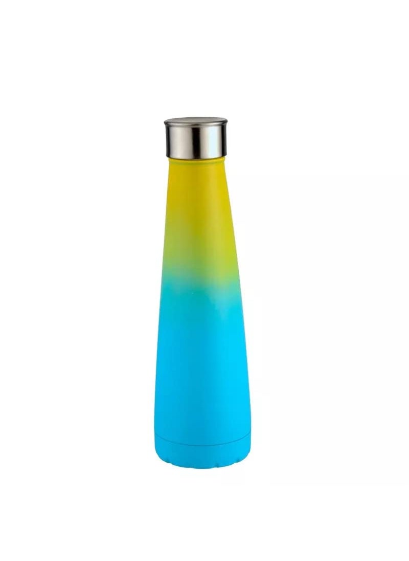STAR WORK - STAR WORK Flowers Stainless Steel Vacuum Insulated Water Bottle Flask Thermal Sports Chilly 500ML Double Wall Coke Direct Drinking Cup (Gradient) - Image 1