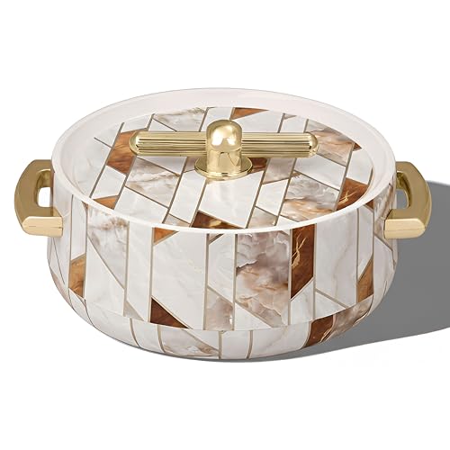SELVEL stainless steel Elegance 1200 ML Casserole|Advanced PU Insulation|Elegant Insulation|Keeps Food hot & Fresh for Long Hours|Chapati, Biryani and More (Royal Elegance Ceramica) - Image 1