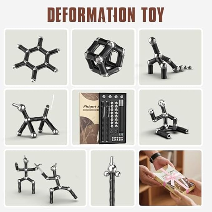Tigerhu Fidget Pen, Cool Stuff with Ballpoint Pen, Multifunctional Fidgets Stress Toy for Bedrooms Men Women, Fidget Toys for 6+ Year Old Boy Girls Teenage Kids, Magnet Cool Pens - Image 4