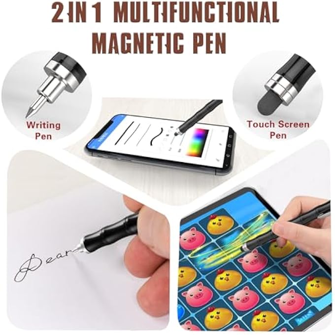 Tigerhu Fidget Pen, Cool Stuff with Ballpoint Pen, Multifunctional Fidgets Stress Toy for Bedrooms Men Women, Fidget Toys for 6+ Year Old Boy Girls Teenage Kids, Magnet Cool Pens - Image 3