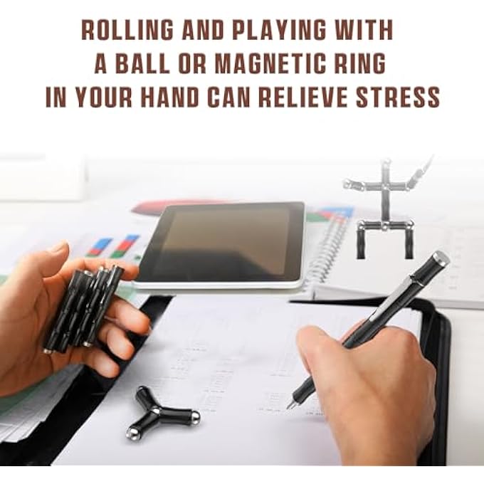 Tigerhu Fidget Pen, Cool Stuff with Ballpoint Pen, Multifunctional Fidgets Stress Toy for Bedrooms Men Women, Fidget Toys for 6+ Year Old Boy Girls Teenage Kids, Magnet Cool Pens - Image 5