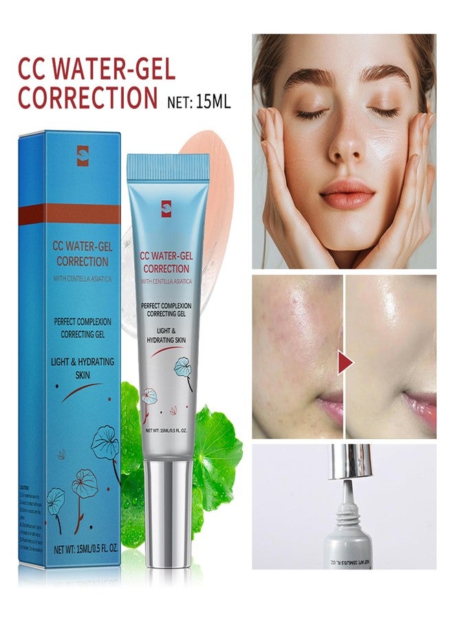 BEUKING CC Water-Gel Correcting Cream, Centella Asiatica Full Coverage Foundation Corrects Moisturizes Skin, Blurs Pores, Even Skin Tone Light Makeup and Skin Care Foundation for Women, 0.5oz, 03 - Image 4