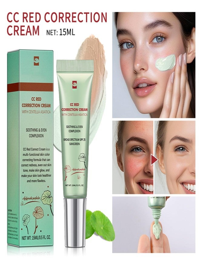 BEUKING CC Water-Gel Correcting Cream, Centella Asiatica Full Coverage Foundation Corrects Moisturizes Skin, Blurs Pores, Even Skin Tone Light Makeup and Skin Care Foundation for Women, 0.5oz, 03 - Image 2
