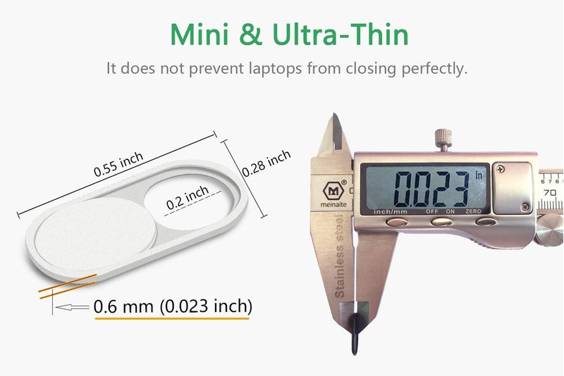 CloudValley Webcam Cover Slide, 0.023 Inch White, Web Camera Cover for MacBook Pro, MacBook air, Laptop, iMac, Desktop, PC, iPad, iPhone 8/7/6 Plus, Privacy Protection, Ultra-Thin[2 Packs] - Image 2