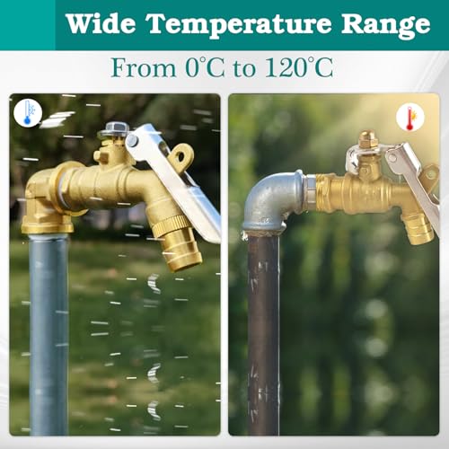 TecoKart® Tap with Lock, Brass Garden Tap 1/2 Inch for Home and Outdoor, Lockable Water Taps with Outdoor Faucet Locks - Image 5