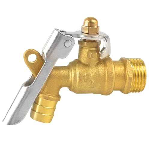 TecoKart® Tap with Lock, Brass Garden Tap 1/2 Inch for Home and Outdoor, Lockable Water Taps with Outdoor Faucet Locks - Image 1