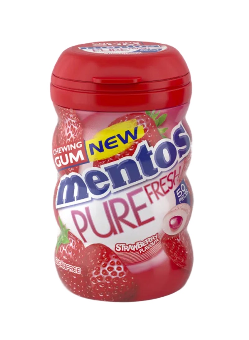 Mentos Pure Fresh Strawberry Sugar-Free Chewing Gum 87.5g - Image 1