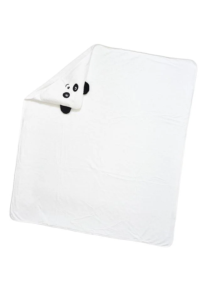 babyqlo Cream Panda Hooded Baby Bath Towel Wrap