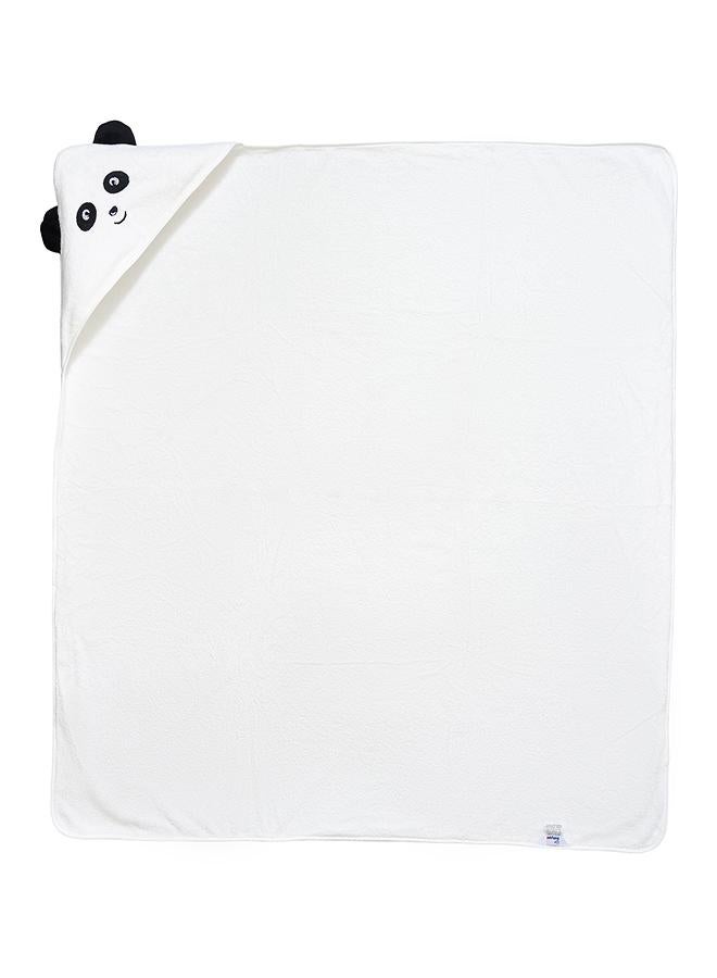 babyqlo Cream Panda Hooded Baby Bath Towel Wrap - Image 1