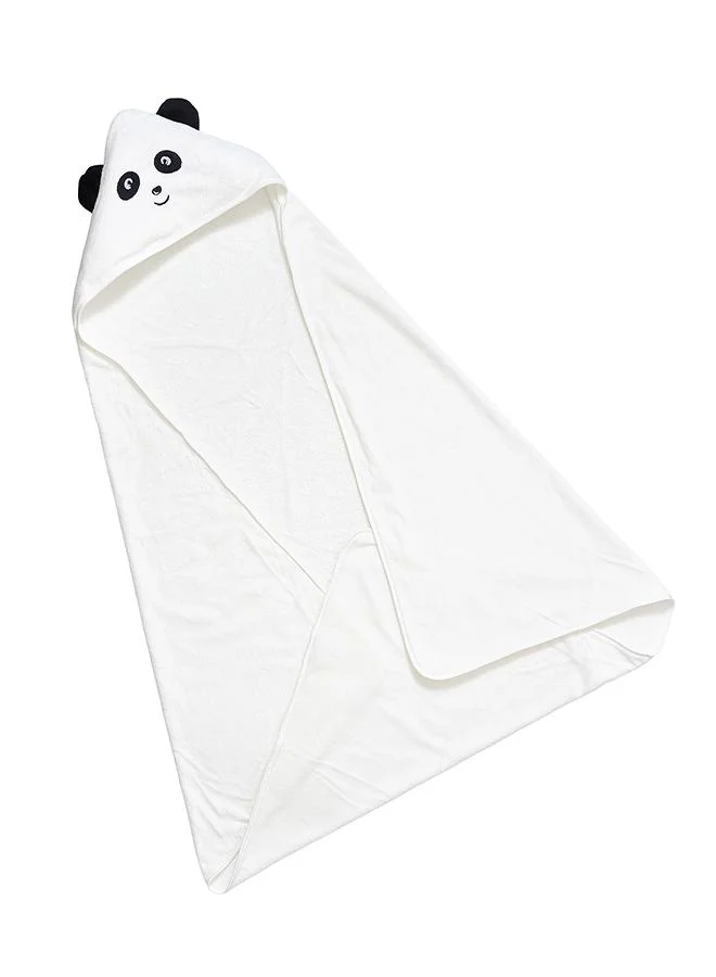 babyqlo Cream Panda Hooded Baby Bath Towel Wrap