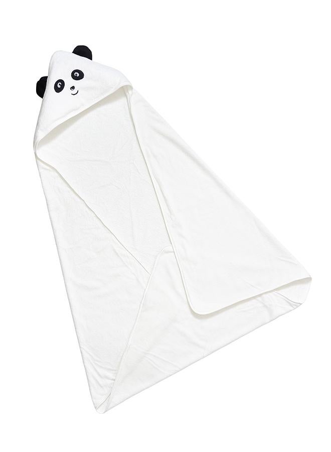 babyqlo Cream Panda Hooded Baby Bath Towel Wrap - Image 3