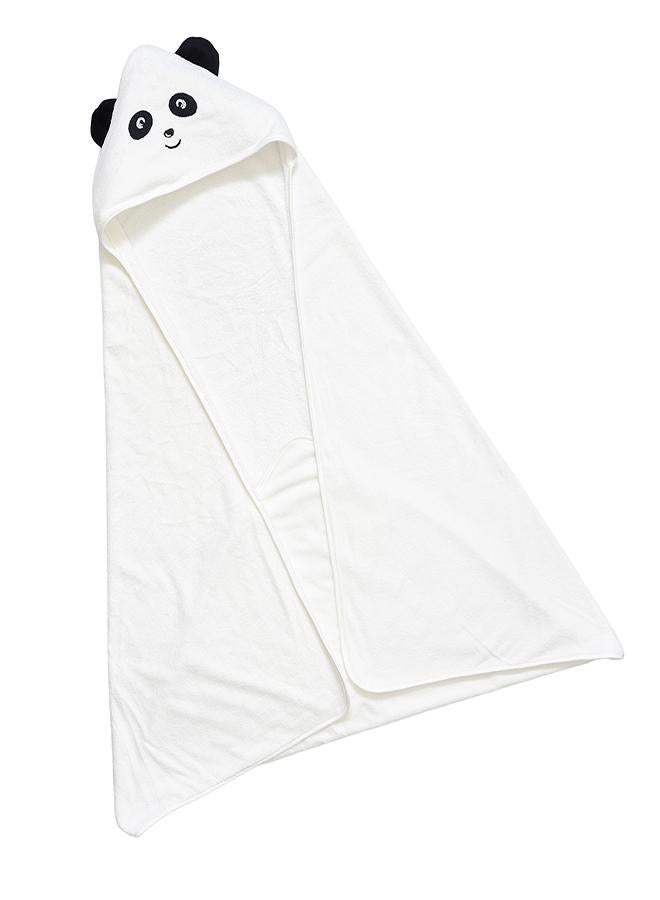 babyqlo Cream Panda Hooded Baby Bath Towel Wrap - Image 4