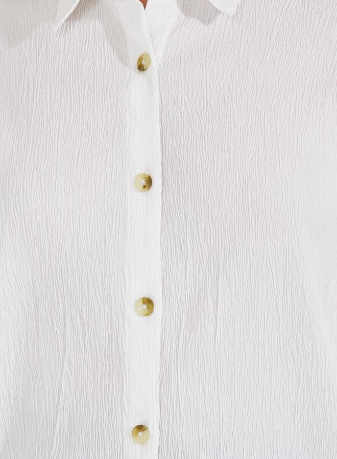Styli Oversized Textured Longline Shirt with Dropped Shoulder - Image 5