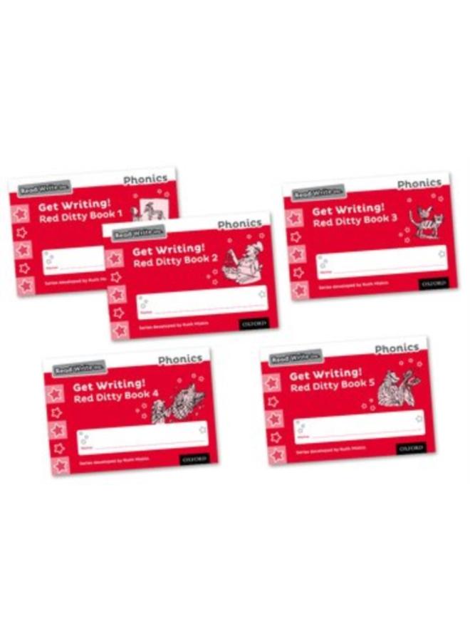 Read Write Inc. Phonics: Get Writing! Red Ditty Books 1-5 Mixed Pack of 5 