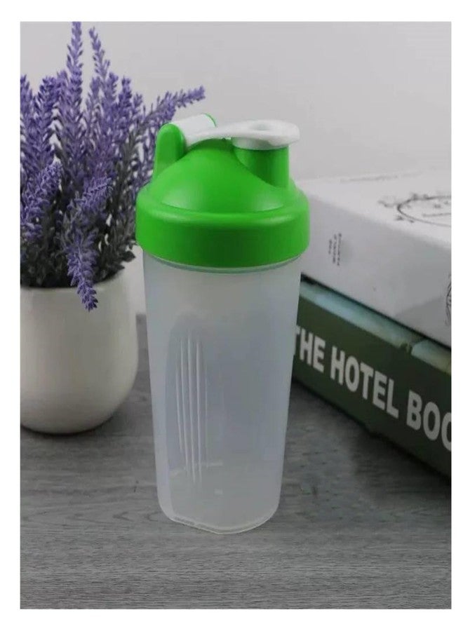 BKDRL Shaker Bottle for Protein Powder w. Classic Loop Top & BPA free,Secure Screw-On Lid, Stay Open Flip Cap,BPA Free-16oz (Green/Clear-16Oz-400ML) (SKER-BTL) - Image 1