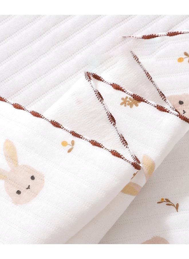 Berma Baby Baby swaddle, newborn bathrobe, super soft newborn swaddle, 80*80cm bed blanket, children's quilt, baby stroller blanket, soft hug blanket, super absorbent blanket, light, foldable (flower)  - Image 5