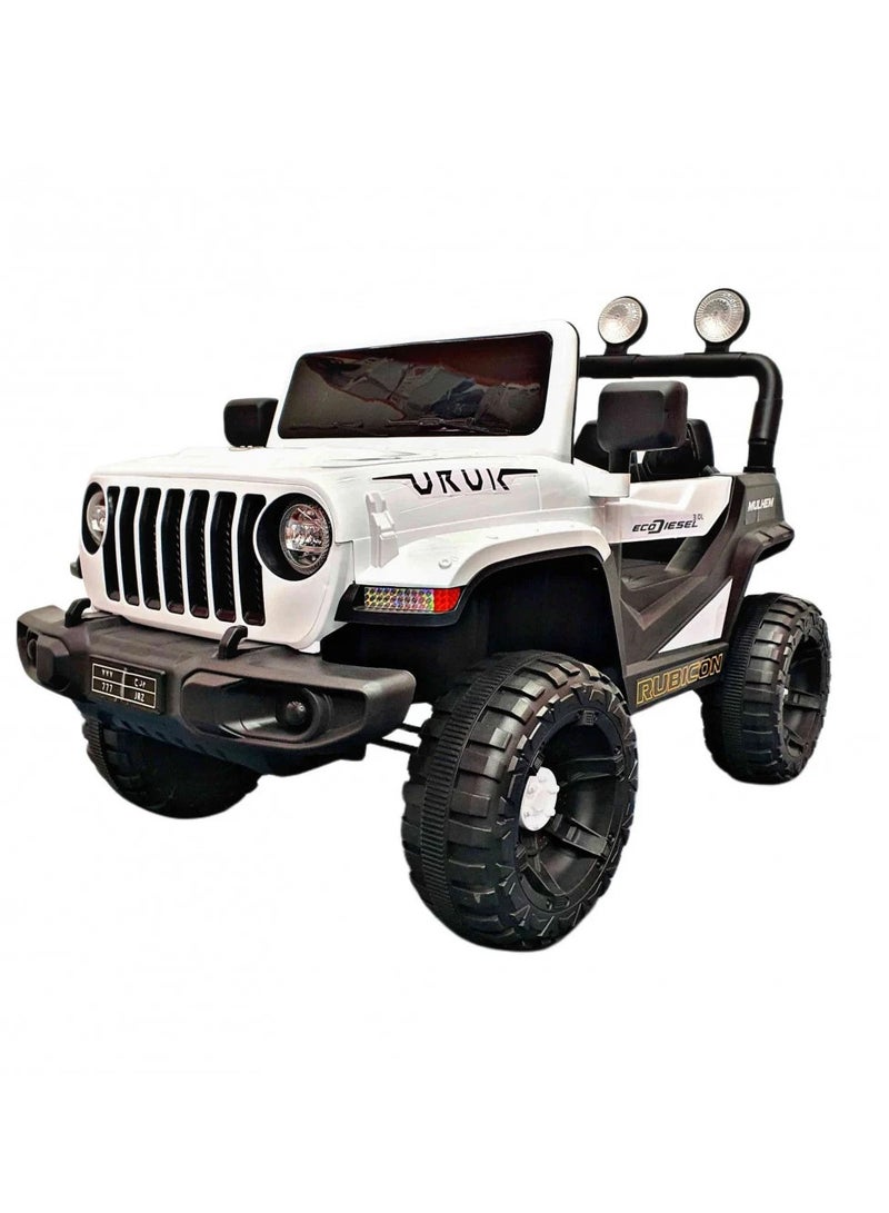 MULHEM Double Power Large Jeep Electric Car for Kids 2-7 Years Remote And Manual Control Gender Neutral 12V Motors - Image 1