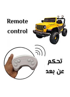 ملهم سيارة جيب كهربائية كبيرة مزدوجة الطاقة للأطفال من عمر 2 إلى 7 سنوات عن بعد والتحكم اليدوي، محركات 12 فولت محايدة للجنسين  - Image 5