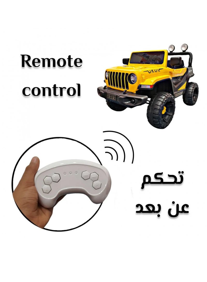 MULHEM Double Power Large Jeep Electric Car for Kids 2-7 Years Remote And Manual Control Gender Neutral 12V Motors - Image 5