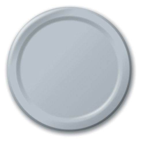Creative Converting Touch of Color 24 Count Paper Banquet Plates, Shimmering Silver - Image 4