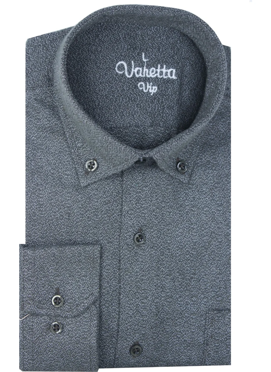 Varetta Men's Blue Sand Cut Collar Buttoned Shirt