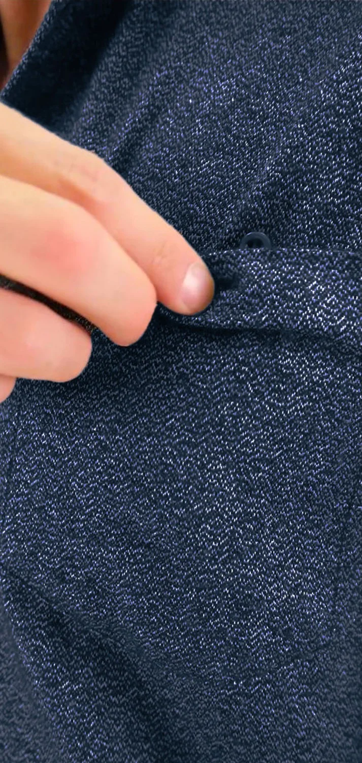 فاريتا Men's Blue Sand Cut Collar Buttoned Shirt